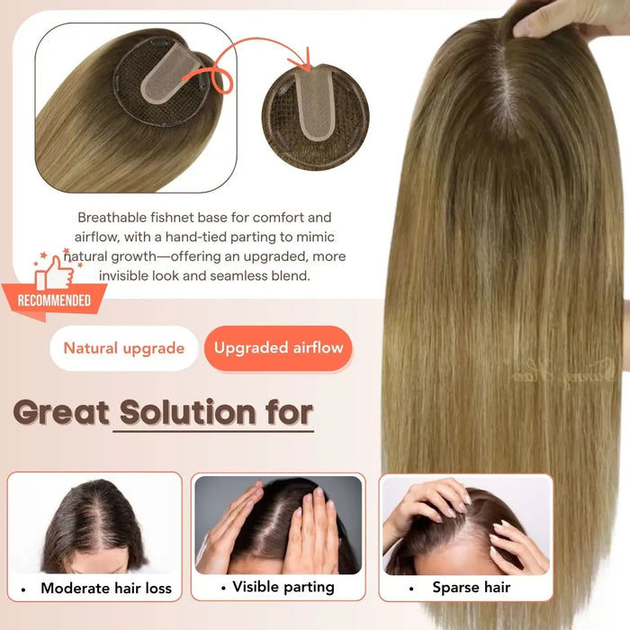 hair topper with natural scalp