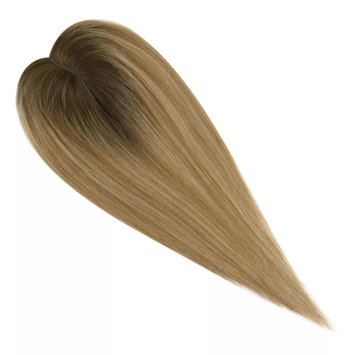 hair topper for fine hair balayage straight hair