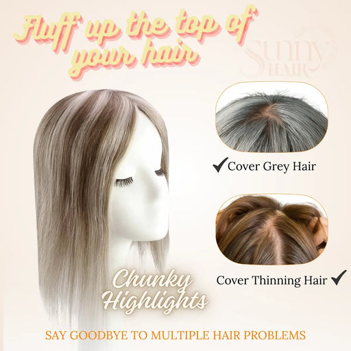 affordable human hair topper sunny hair