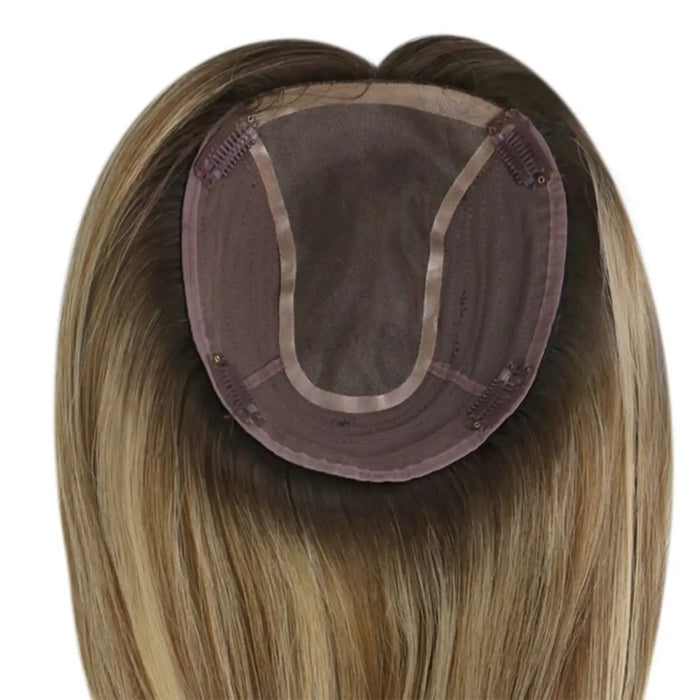silk base human hair topper for thinning hair