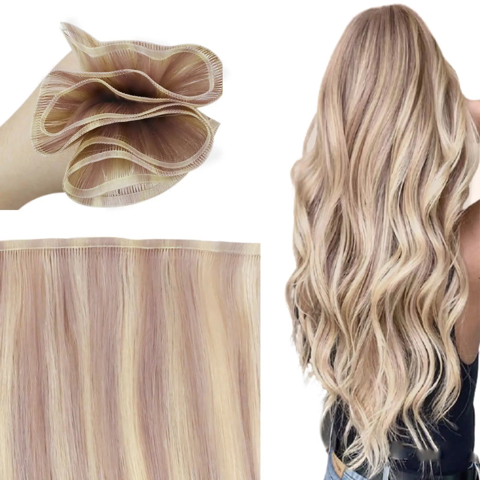 flat silk weft hair,sew in hair extensions,human hair extensions