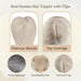 human hair topper for women, platinum blonde clip in topper, volume boosting hairpiece, natural looking hair topper, lightweight human hair topper, hair extension for thinning hair, full coverage hair topper, non-slip hair topper, premium quality hairpiece, comfortable hair topper for fine hair, breathable topper for women, easy styling hair extension