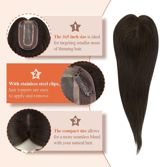 natural hair topper for thinning hair