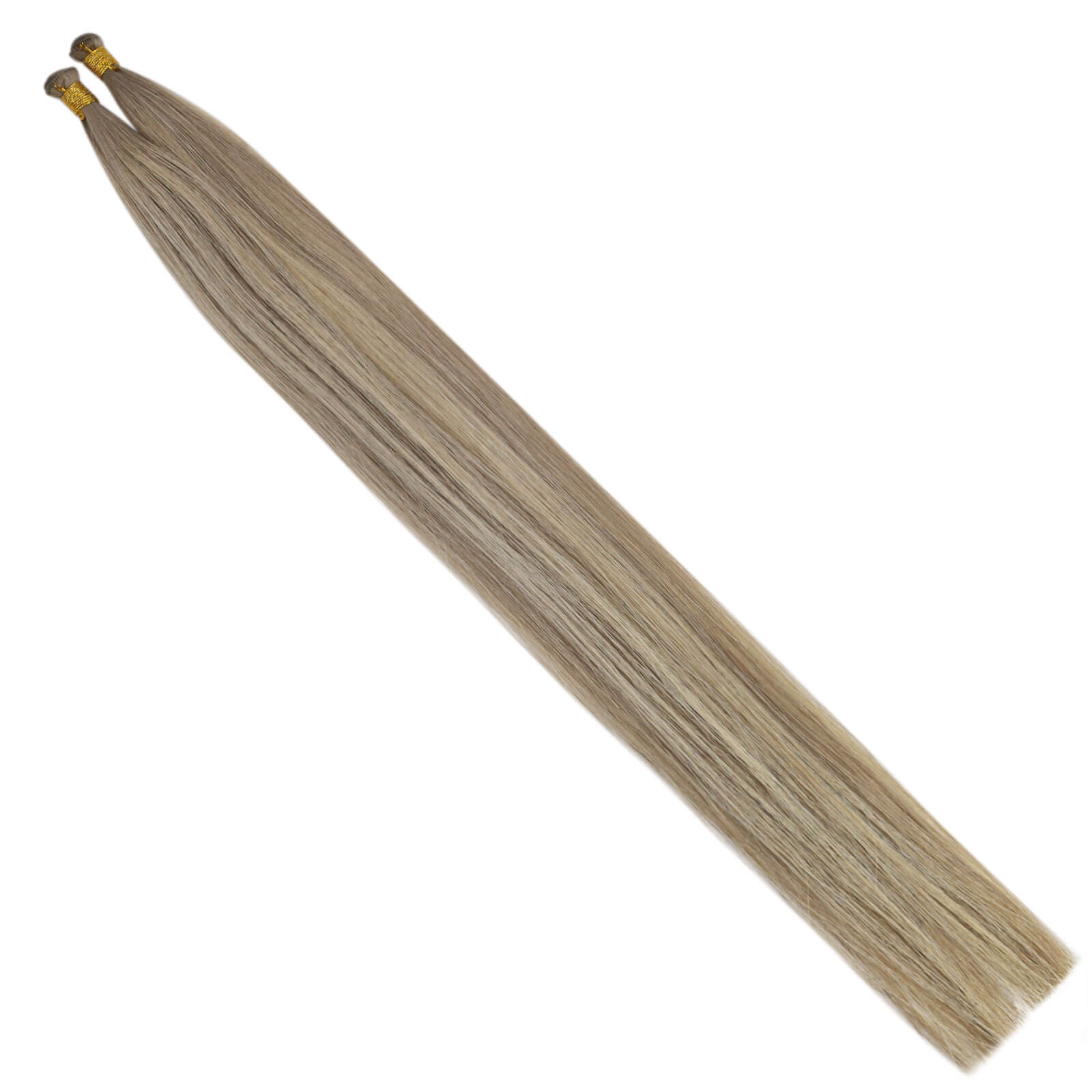 balayage brown with blonde weft hair extensions high quality genius weft