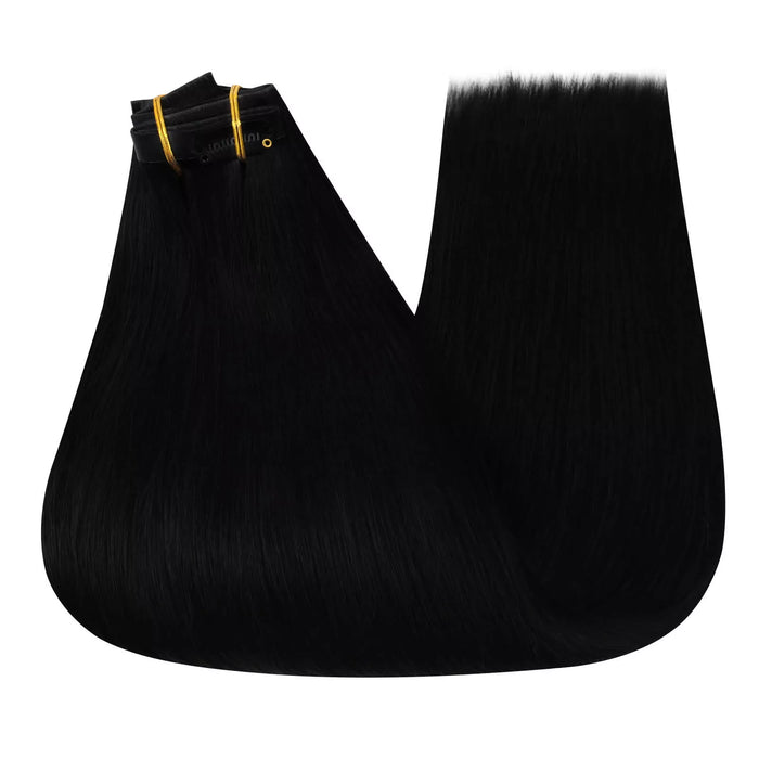 [Pre-Sale] Injection PU Clip in Hair Extensions Best Clip in Hair Natural Black #1B