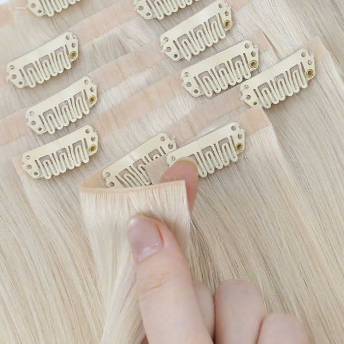 [Pre-Sale] Injection PU Clip in Hair Extensions Best Clip in Hair Blonde#60