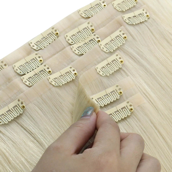 [Pre-Sale] Injection PU Clip in Hair Extensions Best Clip in Hair Blonde#1000