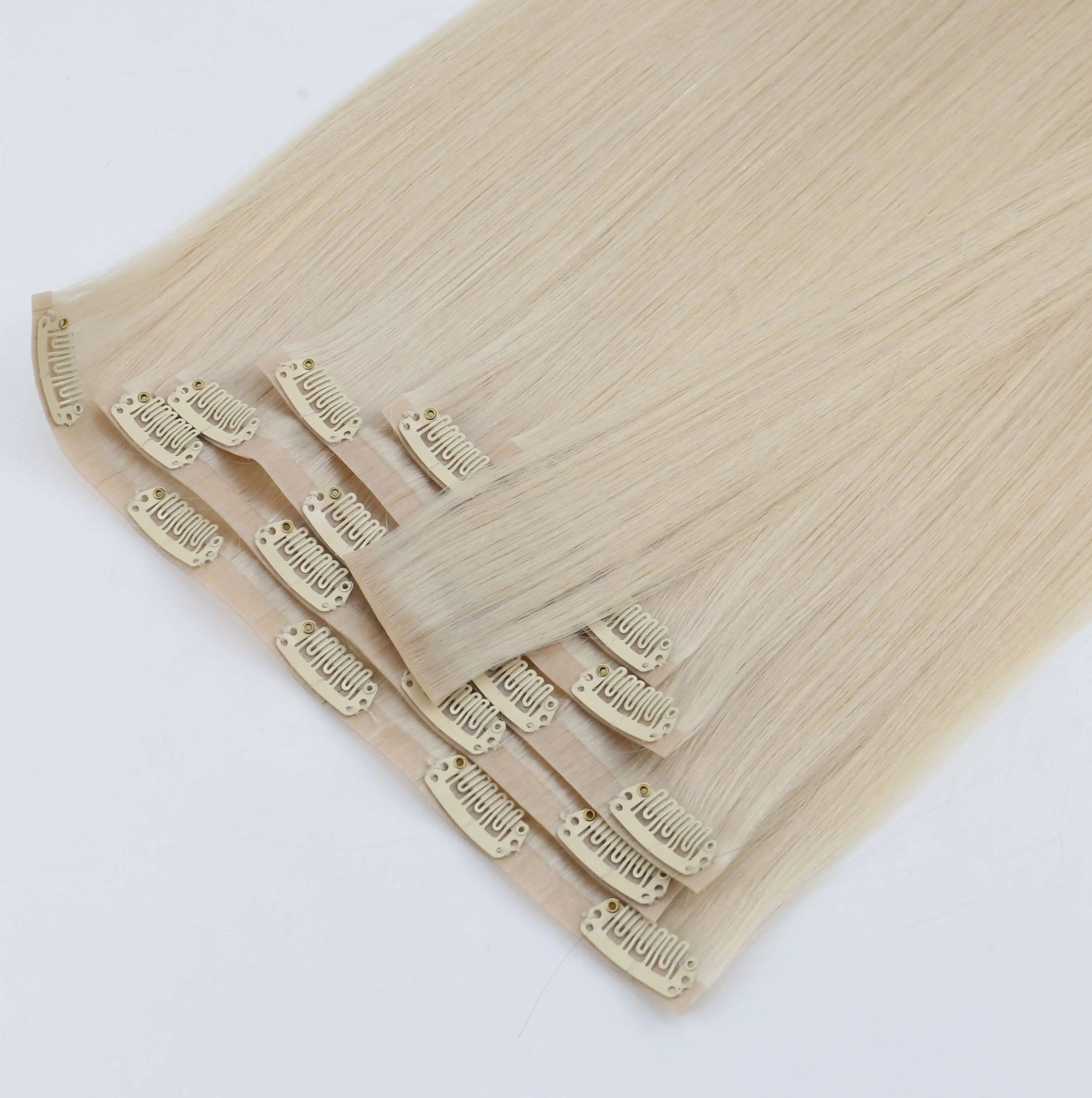 [Pre Sale] Injection PU Clip in Hair Extensions Best Clip in Hair Balayage Blonde #6/60/6