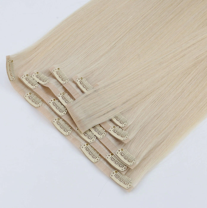 [Pre Sale] Injection PU Clip in Hair Extensions Best Clip in Hair Balayage Blonde #6/60/6