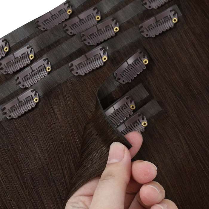 [Pre-Sale] Injection PU Clip in Hair Extensions Best Clip in Hair Brown#4