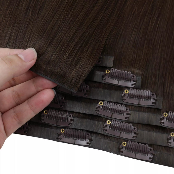 [Pre-Sale] Injection PU Clip in Hair Extensions Best Clip in Hair Brown#4