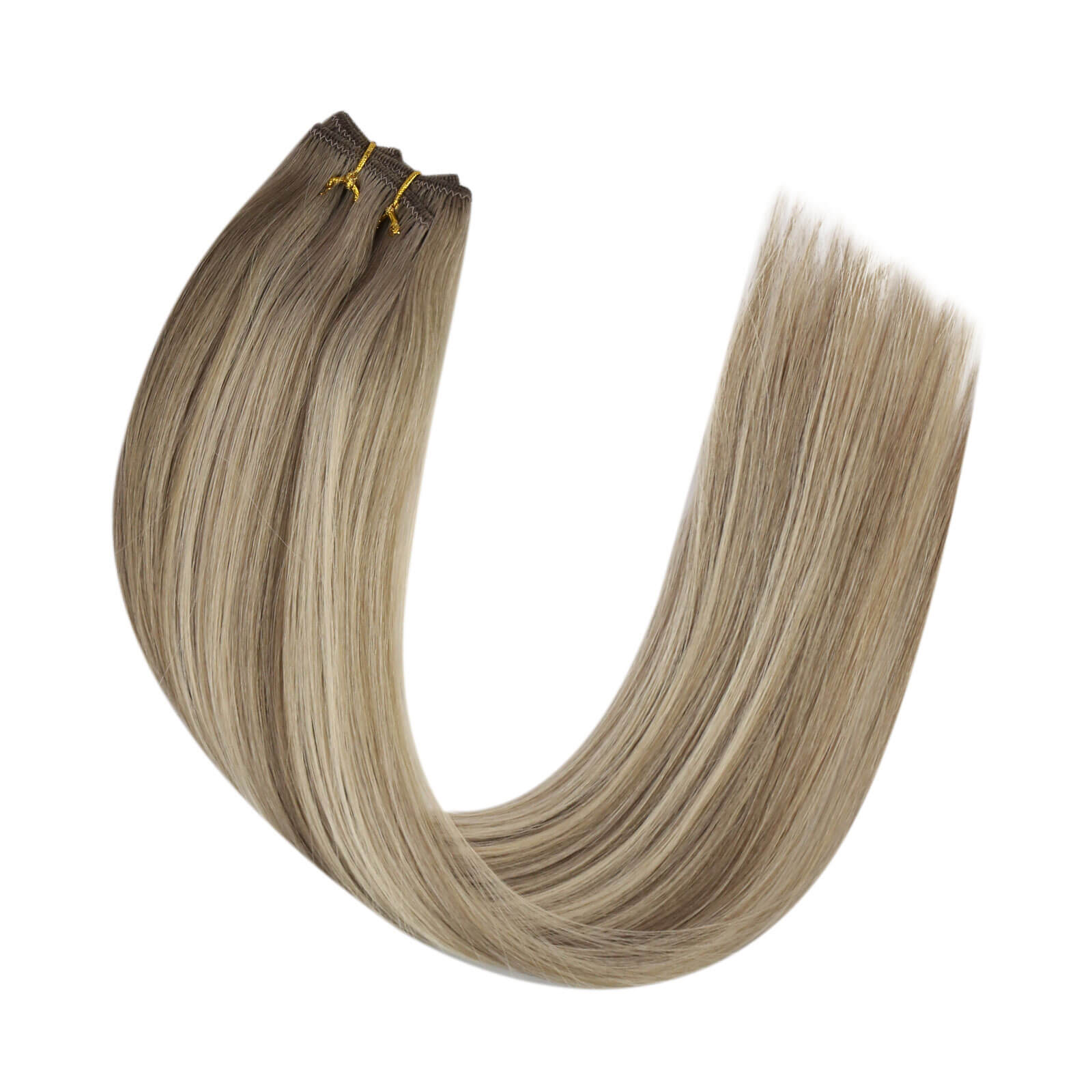 sew in hair extensions blonde balayage on brown hair