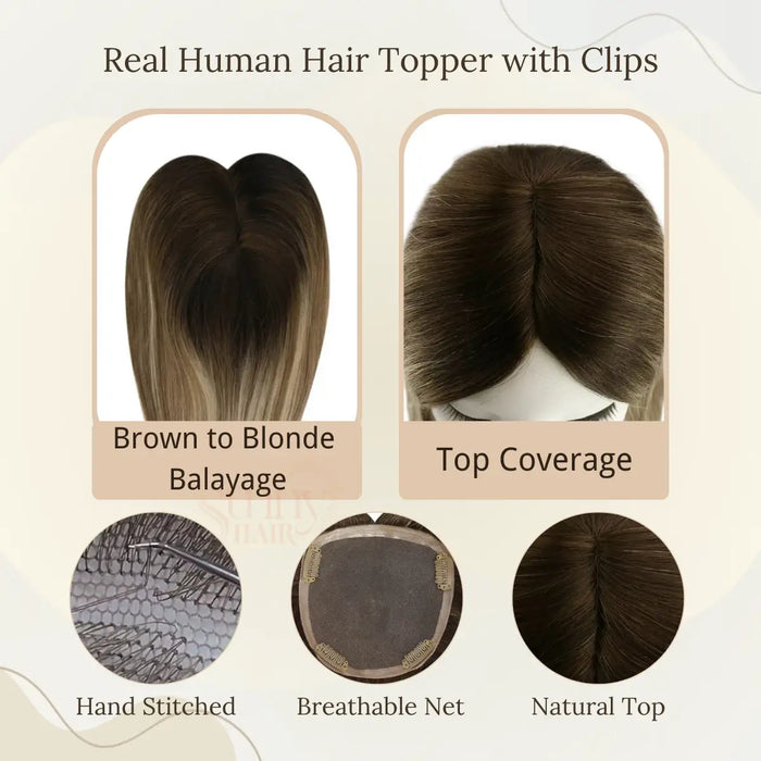breathable hair topper for women