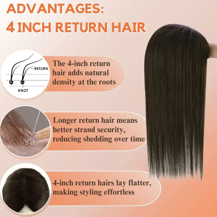 human hair topper,high quality remy hair topper,women hair topper,wig,hair topper silk base,hair topper human hair,hair extensions,clip in hair extensions,human hair extensions,extensions hair,best hair extensions,brown hair topper,dark brown hair topper