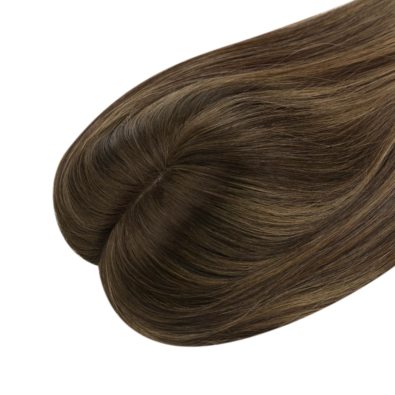 Mono Topper,human hair topper,high-quality virgin hair extensions,hair topper women,hair topper,wig,hair topper silk base,hair topper human hair,dark brown hair topper,brown hair topper,natural brown hair topper,human hair topper medium brown,blonde hair topper,balayage hair topper,balayage hair extensions,blonde highlight,brown highlight,distribute seams at will,invisible topper,large base 6*7 inch,Hair Volumizers,Clip-In Hair Volumizers