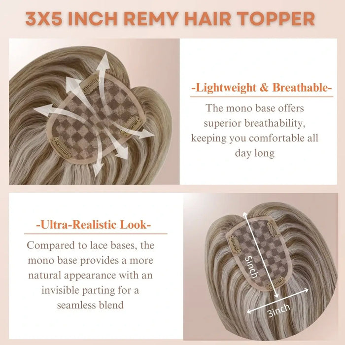 remy human hair topper for women