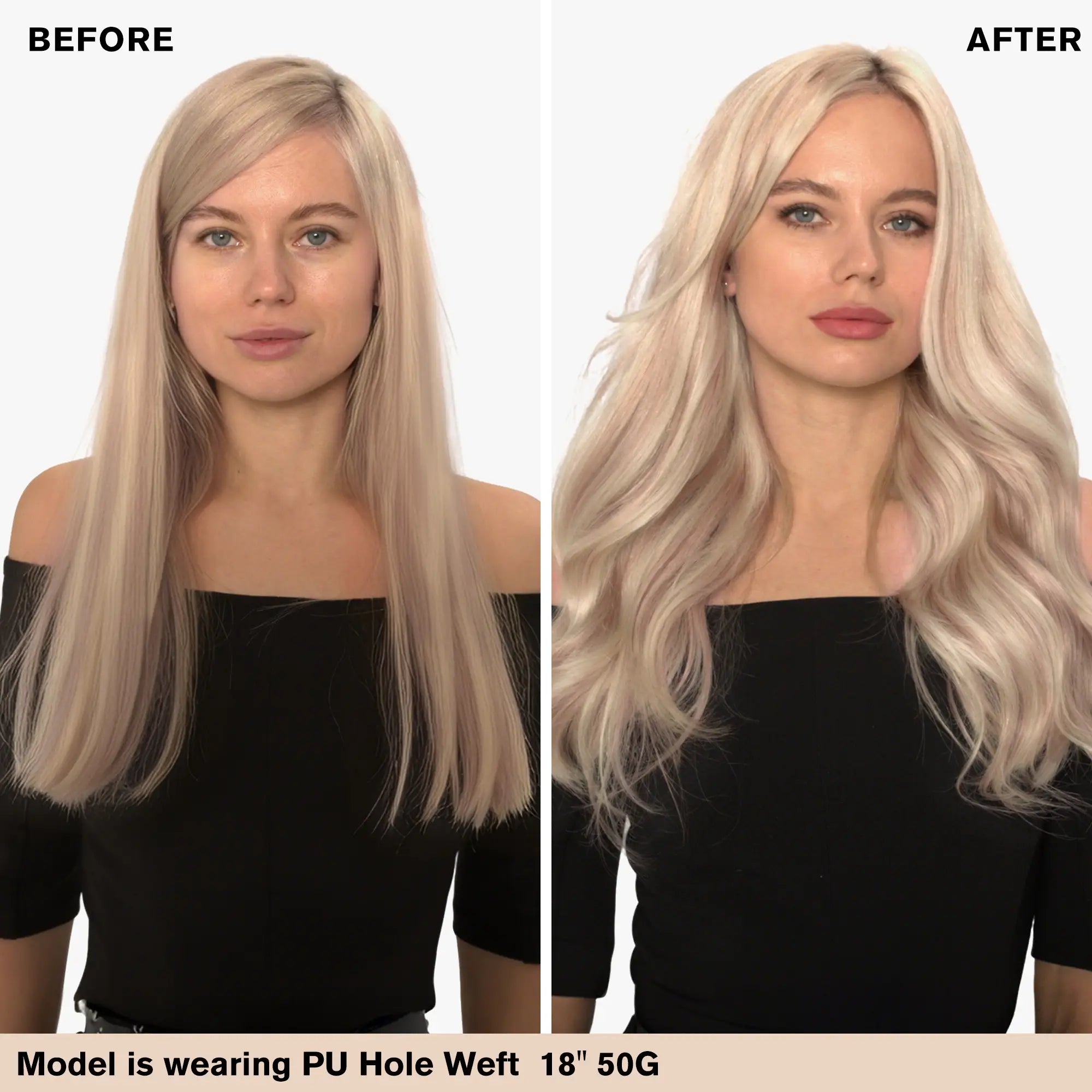hair extensions before and after,pu hole weft