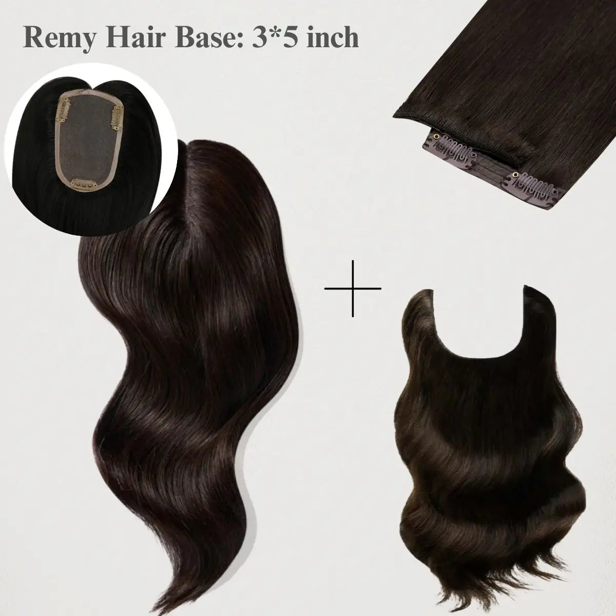 Remy Hair Topper 3*5inch