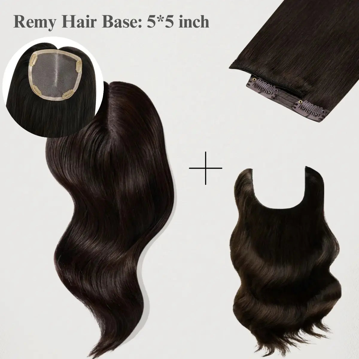 Remy Hair Topper 5*5inch