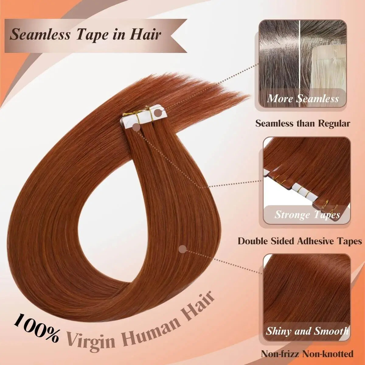 injected tape in hair extensions for women