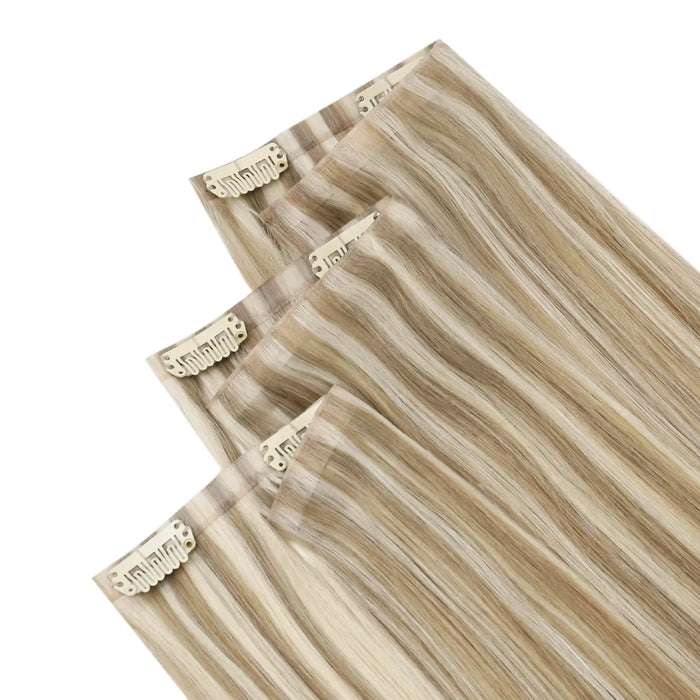 [Pre-Sale] Injection PU Clip in Hair Extensions Best Clip in Hair with Blonde Highlights#P16/22