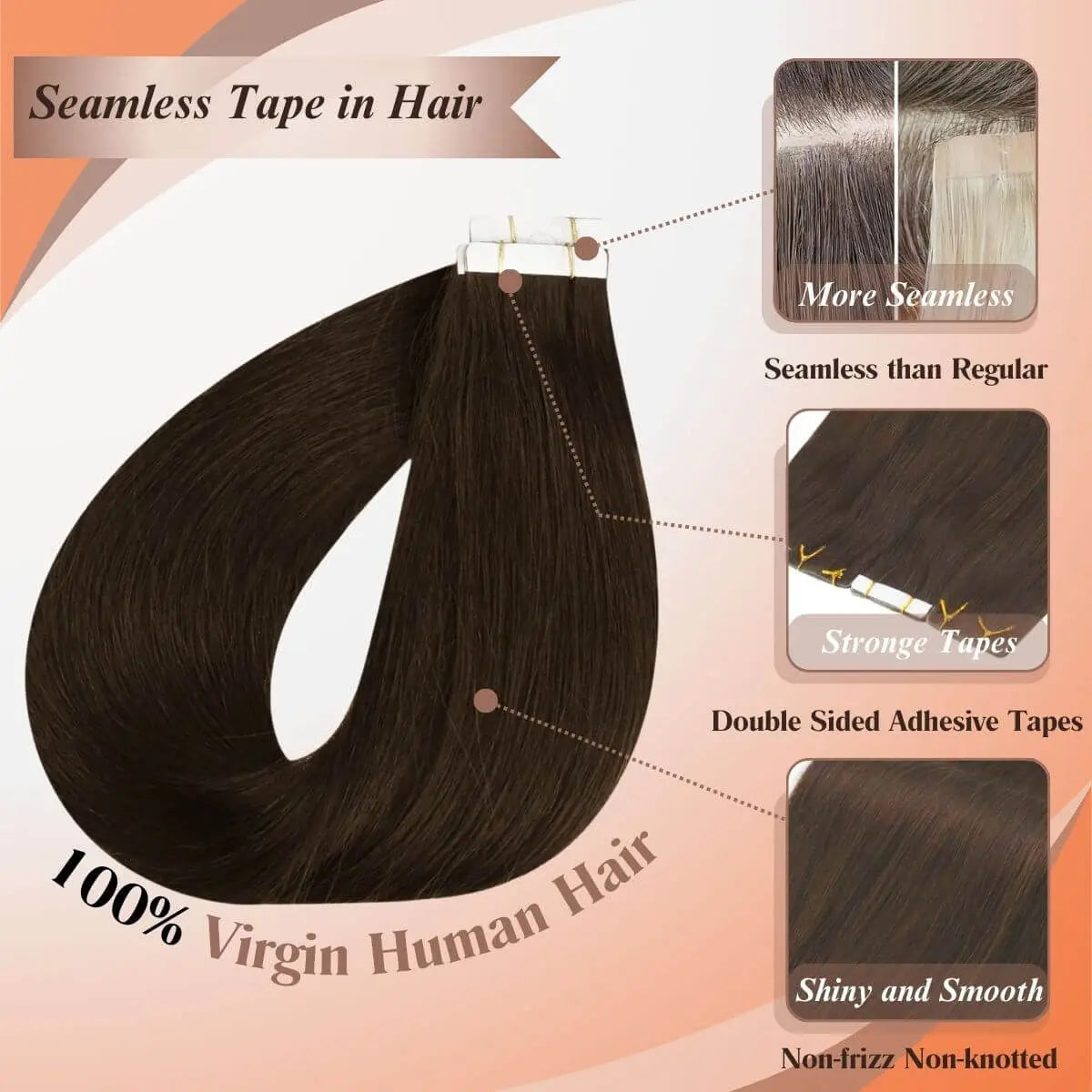 tape in hair extensions virgin human hair