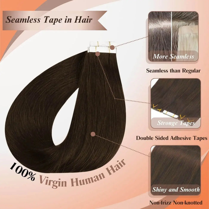 tape in hair extensions virgin human hair