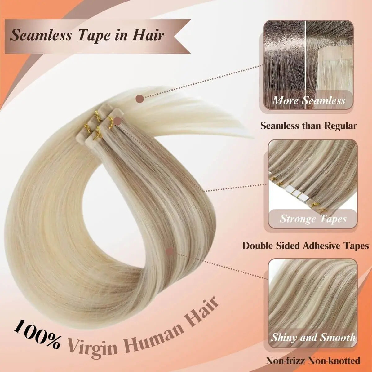 tape in hair extensions virgin human hair