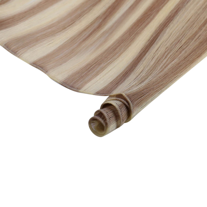 blonde hair extensions invisible genius weft