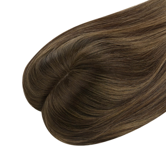 silk base human hair topper for thinning hair