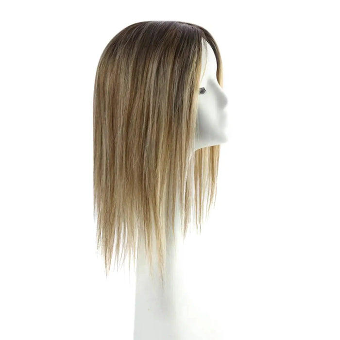 invisible human hair topper women