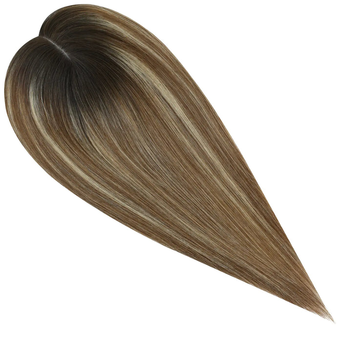virgin hair fishnet human hair toppers for women