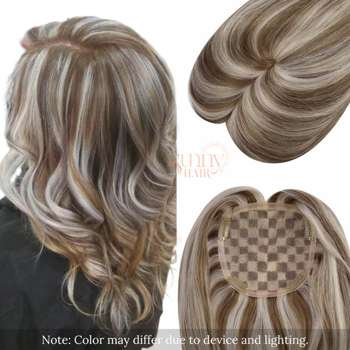 Chunky Highlights Clip In Hair Toppers for Volume and Length #P8/60