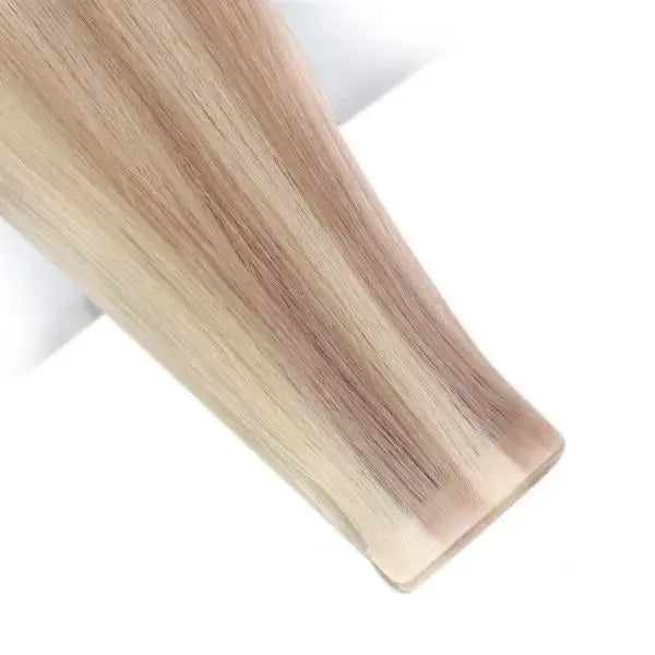 tape in hair extensions seamless invisible blonde hair