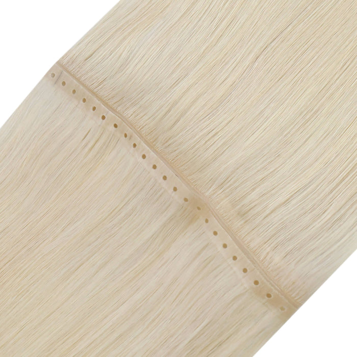 weft hair extensions, sew in weft hair, blonde hair extensions, invisible weft hair, hair extensions, invisible weft extensions, pu wefts hair extensions, pu hole invisible wefts, highest quality hair, virgin hair extension