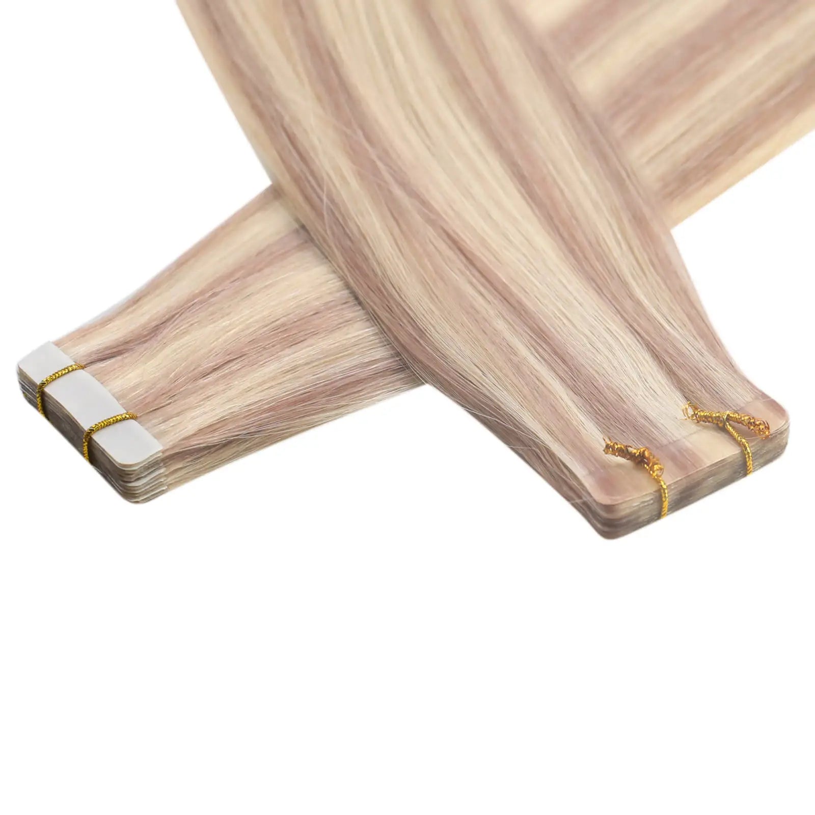 Virgin Hair Tape in Human Hair Extensions 25g/pack with Pink Blonde Highlights #18/613