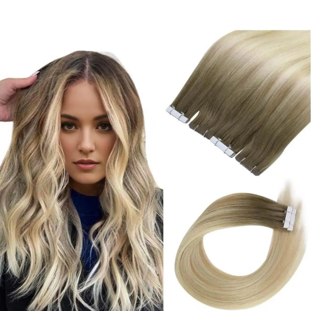 seamless injection tape in hair extensions human hair