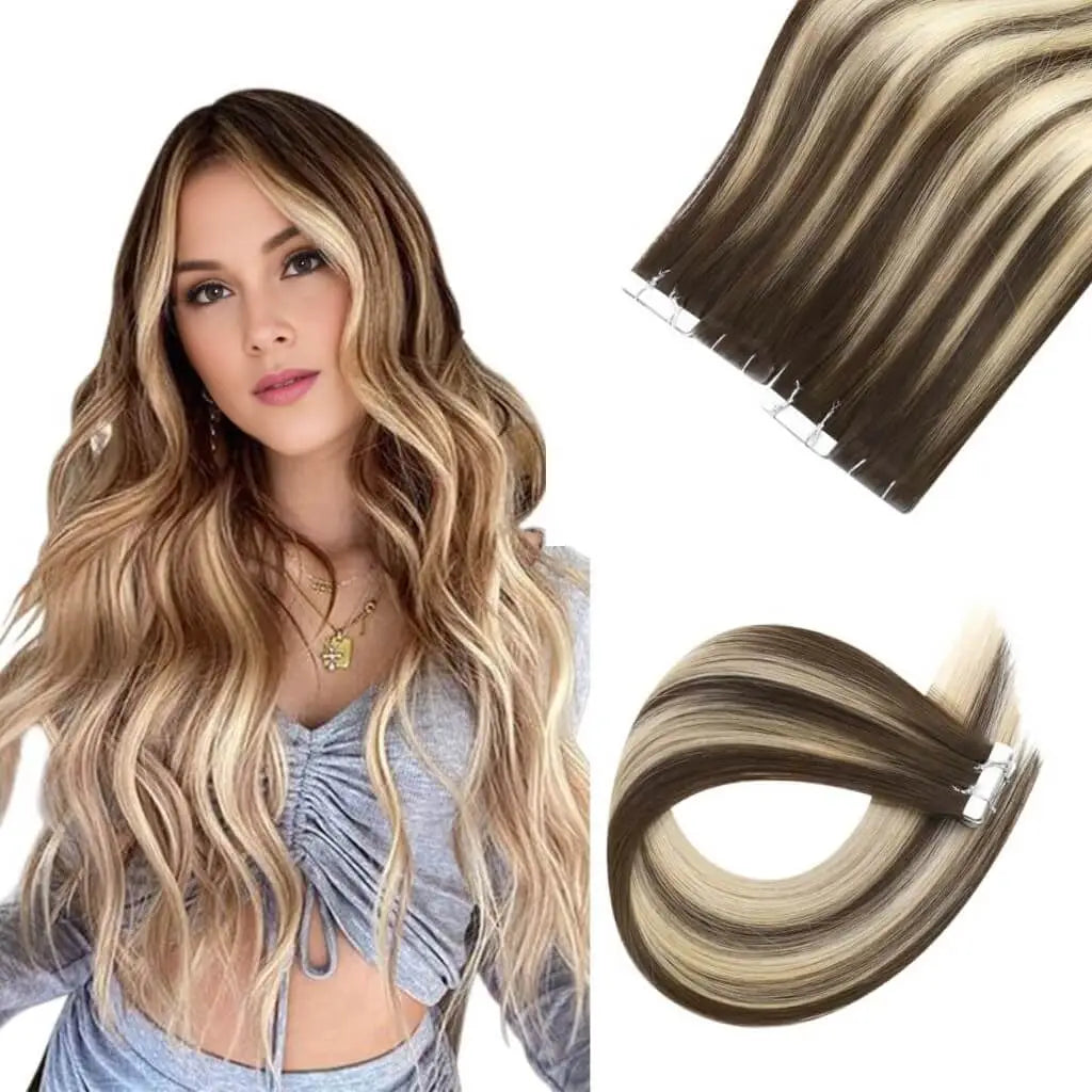 tape in human hair extensions for salon