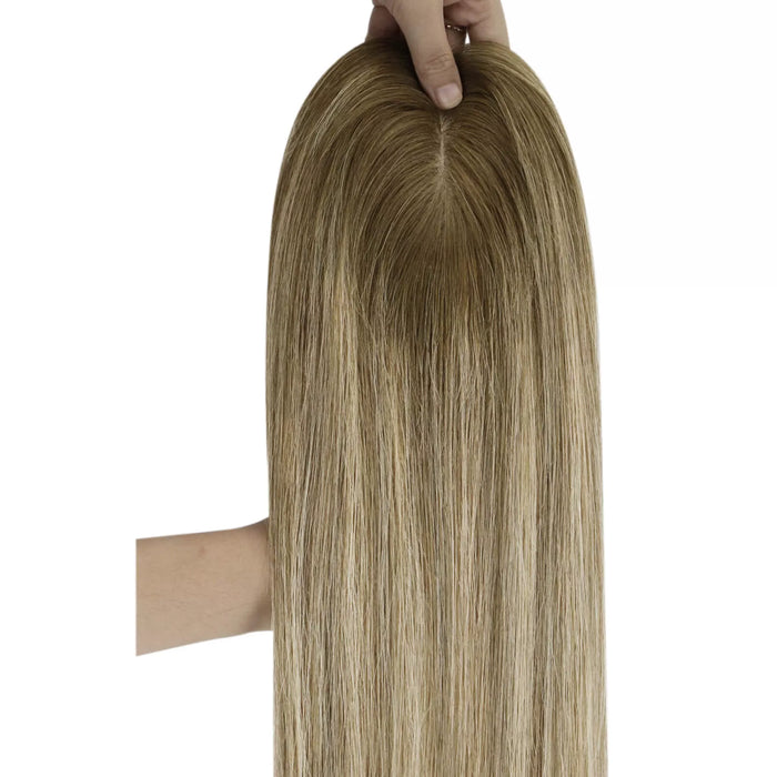 6x6 Inch Fishnet Base Human Hair Toppers for Women