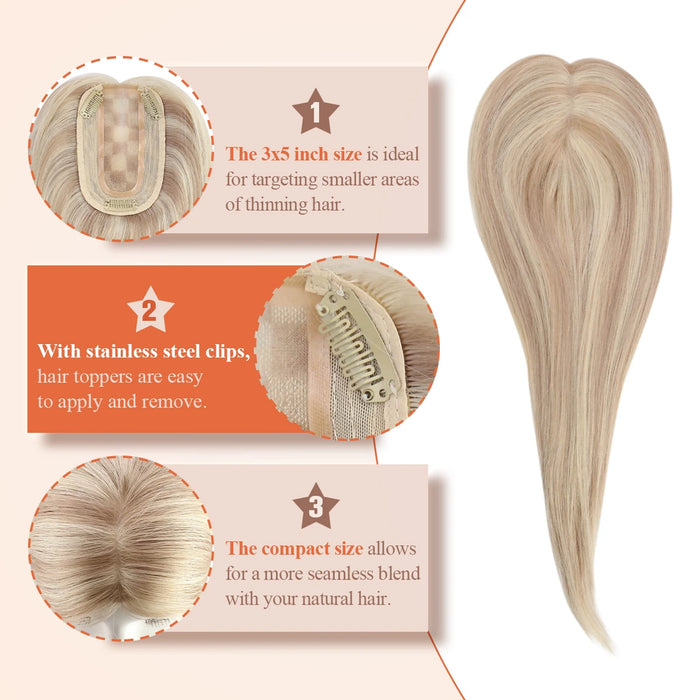 premium human hair topper