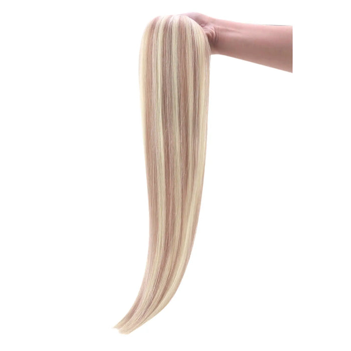 Virgin Hair Tape in Human Hair Extensions 25g/pack with Pink Blonde Highlights #18/613