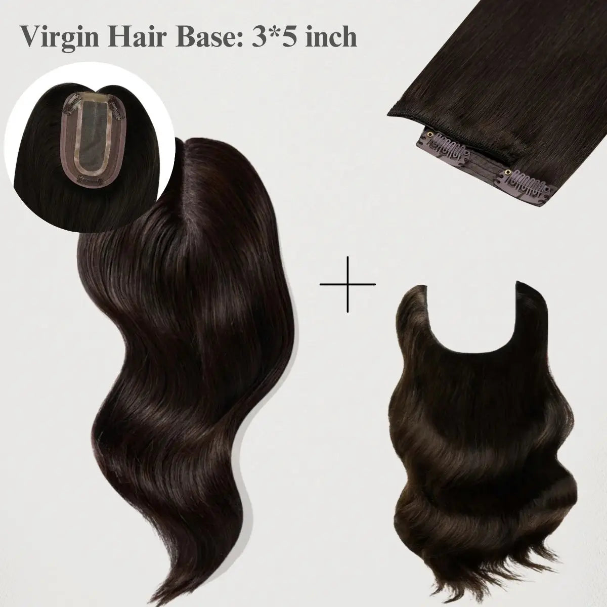 Virgin Hair Topper 3*5inch