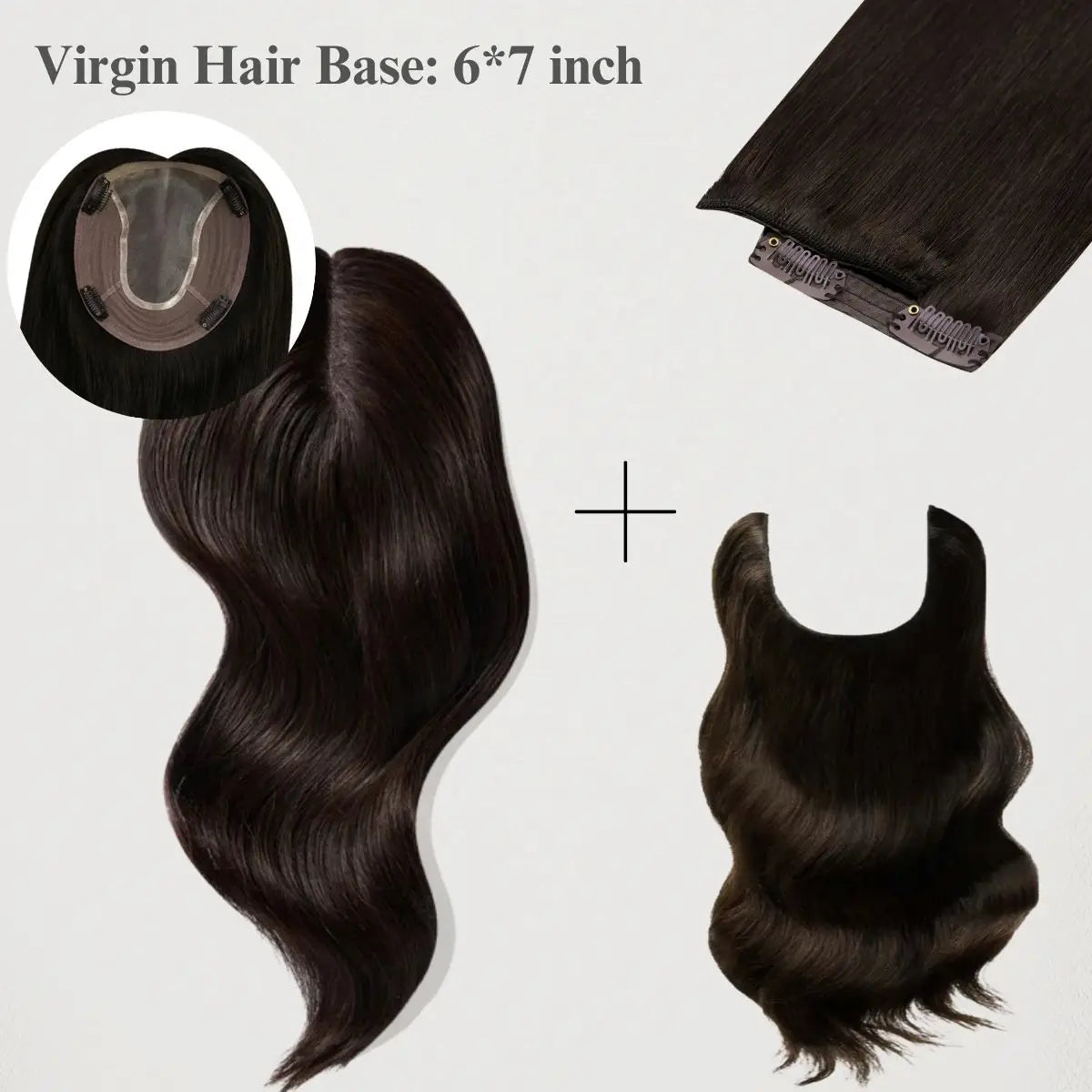 Virgin Hair Topper 6*7inch