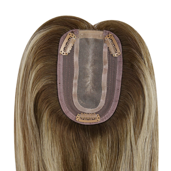 virgin human hair topper for women