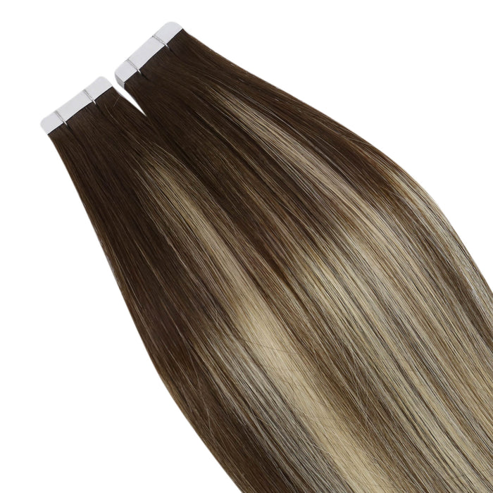 tape in hair extensions, best tape in hair extensions, tape in extensions human hair, invisible tape in extensions, sunny hair in tape extensions, seamless tape in hair, mini tape in virgin extensions