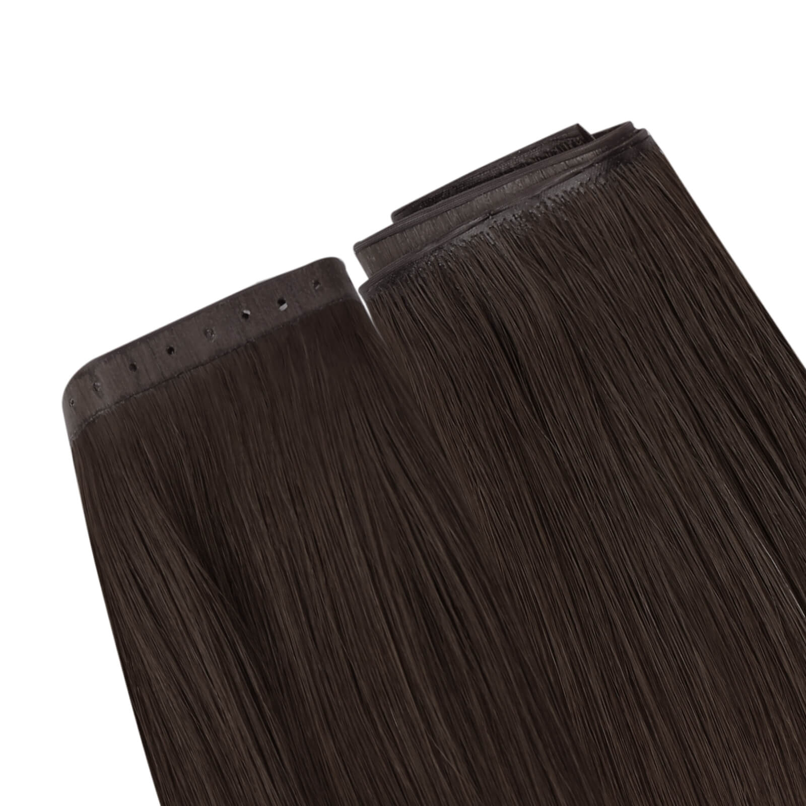 butterfly weft hair extensions dark brown human hair