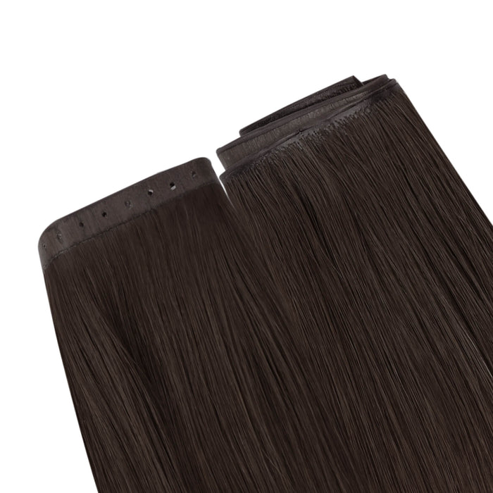 butterfly weft hair extensions dark brown human hair