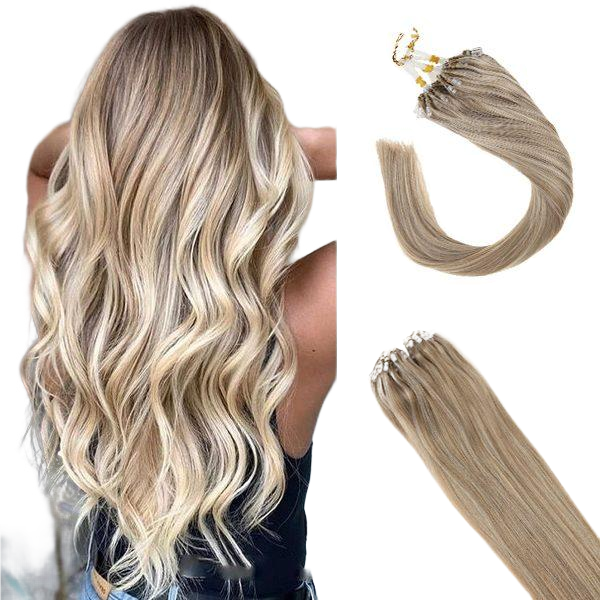 Blonde Human Highlights Clip in Extensions Amazon.com : Clip in Hair Extensions Dark Brown with Blonde  main image 4