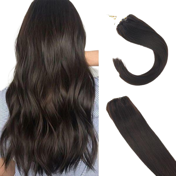 micro link human hair extensions brown