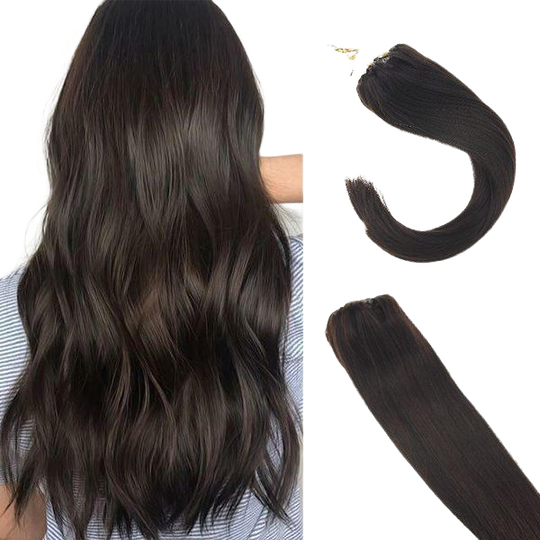 micro link human hair extensions brown
